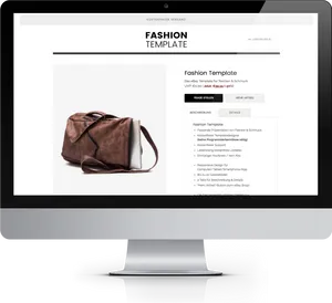 Brown Leather Handbag Ebay Listing Template PNG Image