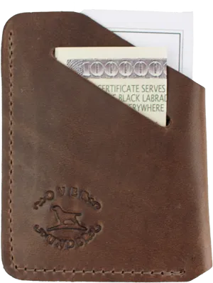Brown Leather Walletwith Cash PNG Image