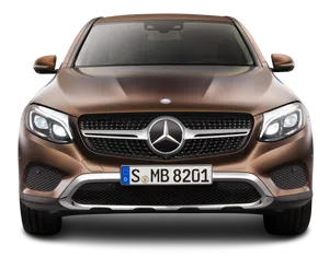 Brown Mercedes Benz Front View PNG Image