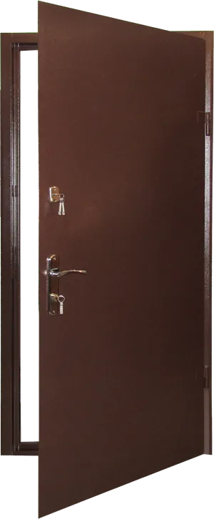 Brown Security Doorwith Keys PNG Image