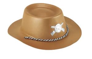 Brown Sheriff Hatwith Star Badge PNG Image