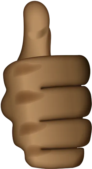 Brown Thumbs Up Emoji PNG Image