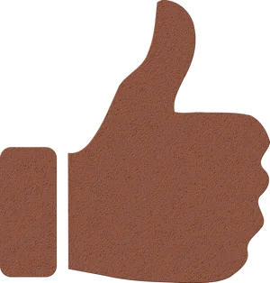 Brown Thumbs Up Silhouette PNG Image