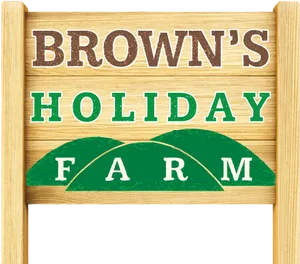 Browns Holiday Farm Sign PNG Image