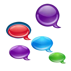 Bubble Chat In Different Colors Png 73 PNG Image