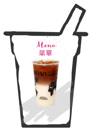 Bubble Tea Menu Promotion PNG Image