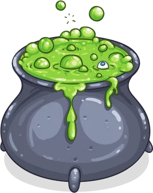 Bubbling Witchs Cauldron Clipart PNG Image