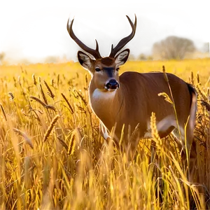 Buck In Golden Field Png Sdf PNG Image