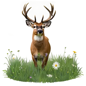 Buck In Spring Meadow Png 06252024 PNG Image