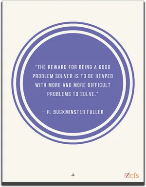 Buckminster Fuller Problem Solving Quote PNG Image