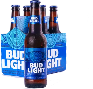 Bud Light Beer Bottles PNG Image