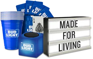 Bud Light Branded Merchandise PNG Image