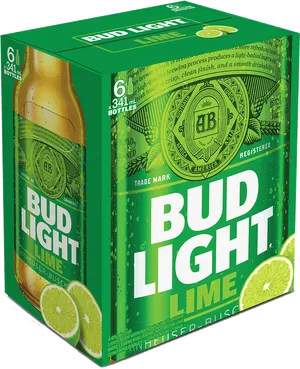 Bud Light Lime6 Pack Box PNG Image