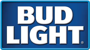 Bud Light Logo Blue Background PNG Image