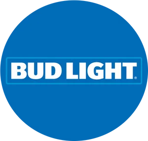 Bud Light Logo Blue Background PNG Image