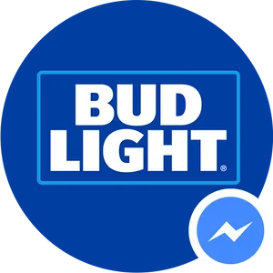 Bud Light Logowith Messenger Icon PNG Image