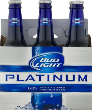 Bud Light Platinum Beer Bottles PNG Image