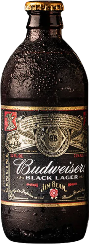 Budweiser Black Lager Bottle PNG Image