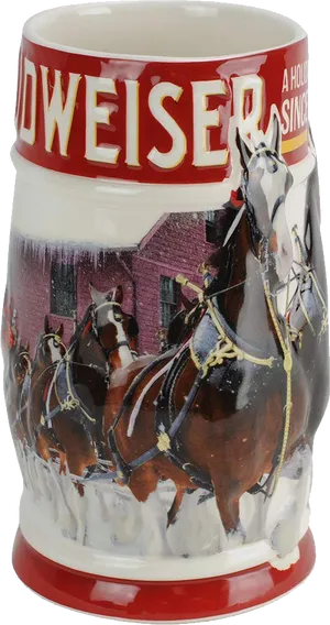 Budweiser Holiday Stein Horse Team PNG Image