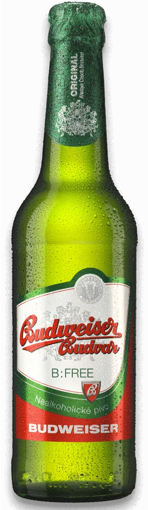 Budweiser Non Alcoholic Beer Bottle PNG Image