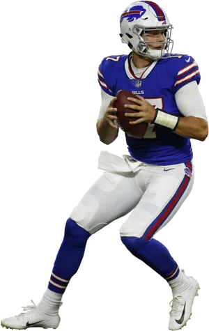 Buffalo Bills Quarterback Action Pose PNG Image