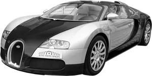 Bugatti Veyron Side View PNG Image