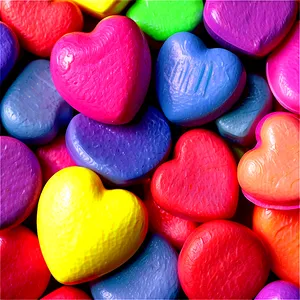 Bulk Candy Hearts Png 06212024 PNG Image