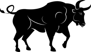 Bull Silhouette Graphic PNG Image