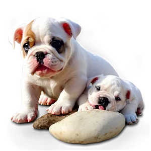 Bulldog Puppies Playing Png Pdi PNG Image