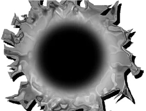 Bullet Hole Graphic Blackand White PNG Image