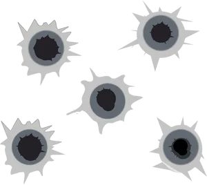 Bullet Holes Graphic PNG Image