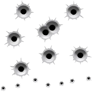 Bullet Holes Pattern PNG Image