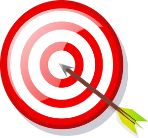 Bullseye Arrow Hit Target PNG Image