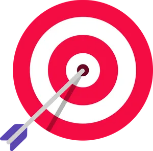 Bullseye Arrow Hitting Target PNG Image