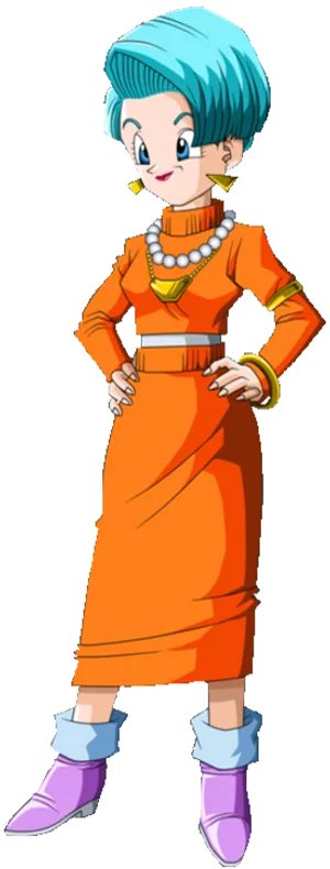 Bulma Classic Orange Dress D B Z PNG Image