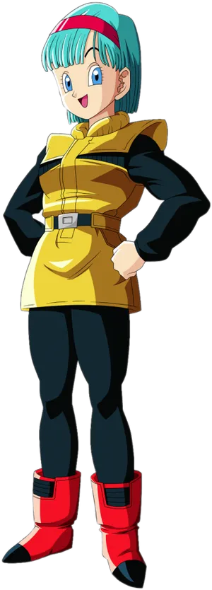 Bulma Classic Yellow Dress D B Z PNG Image