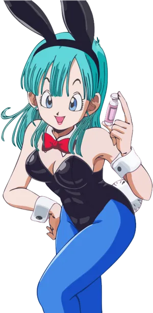 Bulmain Bunny Costume Dragon Ball PNG Image