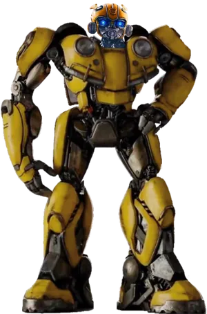 Bumblebee Autobot Standing Pose PNG Image