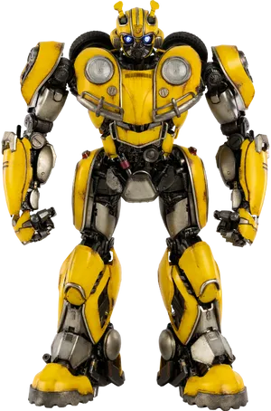 Bumblebee Robot Standing Pose PNG Image