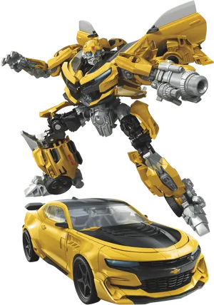 Bumblebee Transformerand Car Form PNG Image