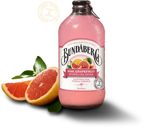 Bundaberg Pink Grapefruit Sparkling Drink PNG Image