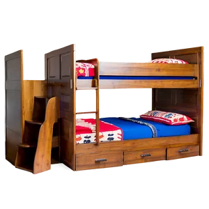 Bunk Bed With Desk Png 11 PNG Image