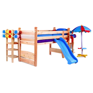 Bunk Bed With Slide Png 06132024 PNG Image