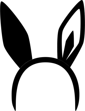 Bunny Ears Headband Silhouette PNG Image