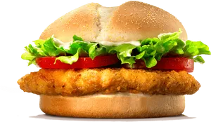 Burger King Crispy Chicken Sandwich PNG Image