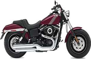 Burgundy Cruiser Motorcycle H D PNG Image