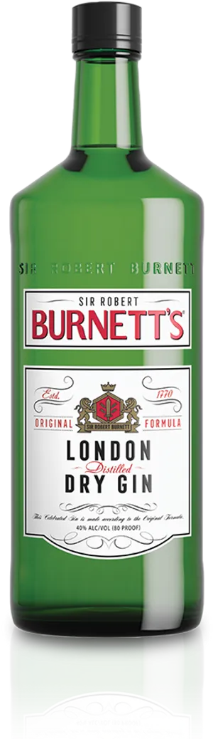 Burnetts London Dry Gin Bottle PNG Image