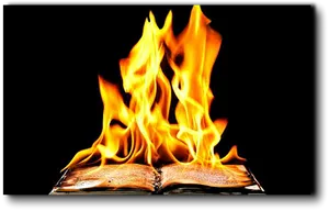 Burning Book Flames PNG Image