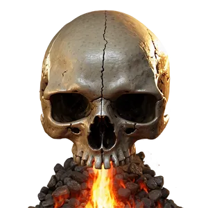 Burning Skull Graphic Png Dbw15 PNG Image