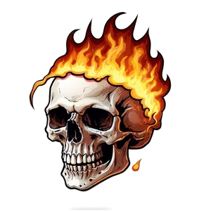 Burning Skull Graphic Png Llq PNG Image